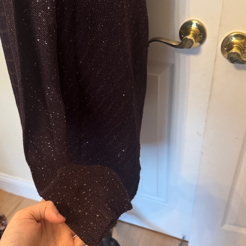 Apt. 9 Women's Long Sleeve Top - Dark Brown - Picture 7 of 15